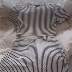 Two piece skirt and crop top combo